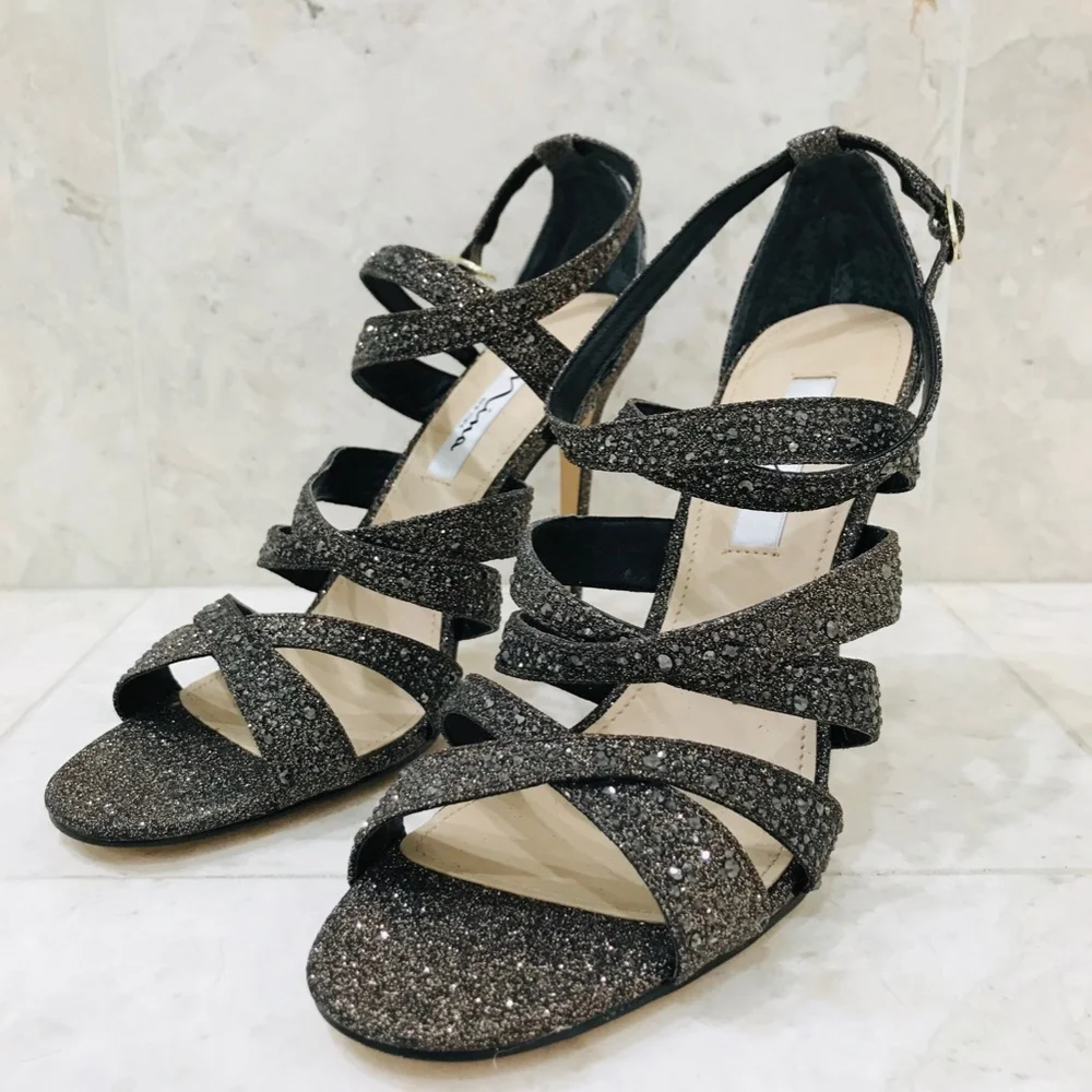 NINA Pumps {9.5} 🆕 Metallic Chantez Golden Night Sandal Pumps - Picture 3 of 5